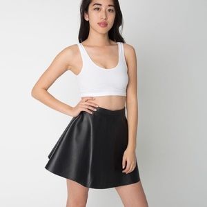 American Apparel | Faux Leather Skater Mini Skirt